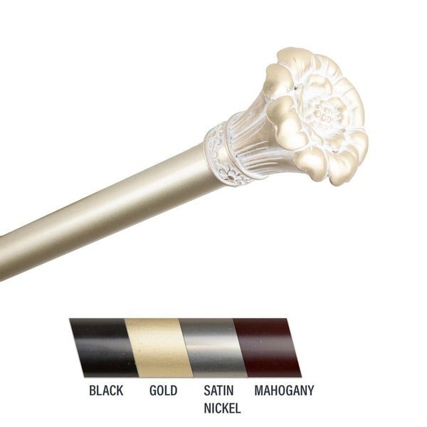Flora 1 in. Curtain Rod; 160-240 in. - Light Gold, Central Design, Mfr#: 100-02-1603